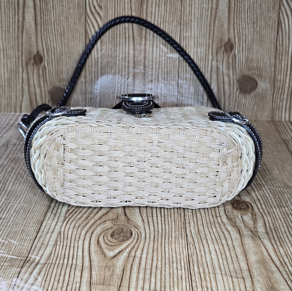 Brighton Dana Woven Straw Hand Bag Purse - Picture 10 of 10